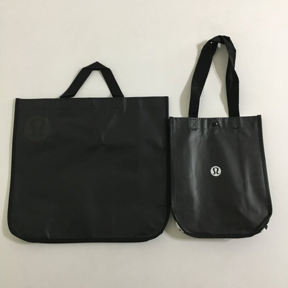 Lululemon 2 Sizes Gift Bag NEW! Black Lululemon Logo Printed